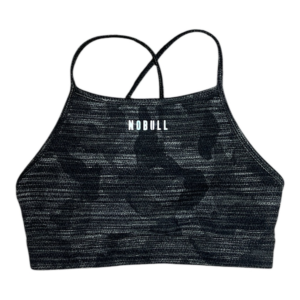 Nobull Dark Camo Melange High Neck Sports Bra